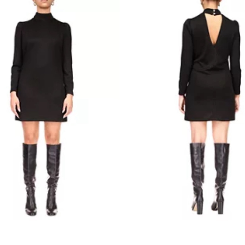 Sanctuary Cocktail Dress Black Sparkly.  Cutout back.  XS. NWT